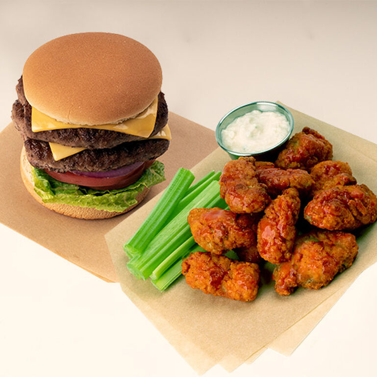 Double Cheeseburger & BBQ Boneless Wing Pack