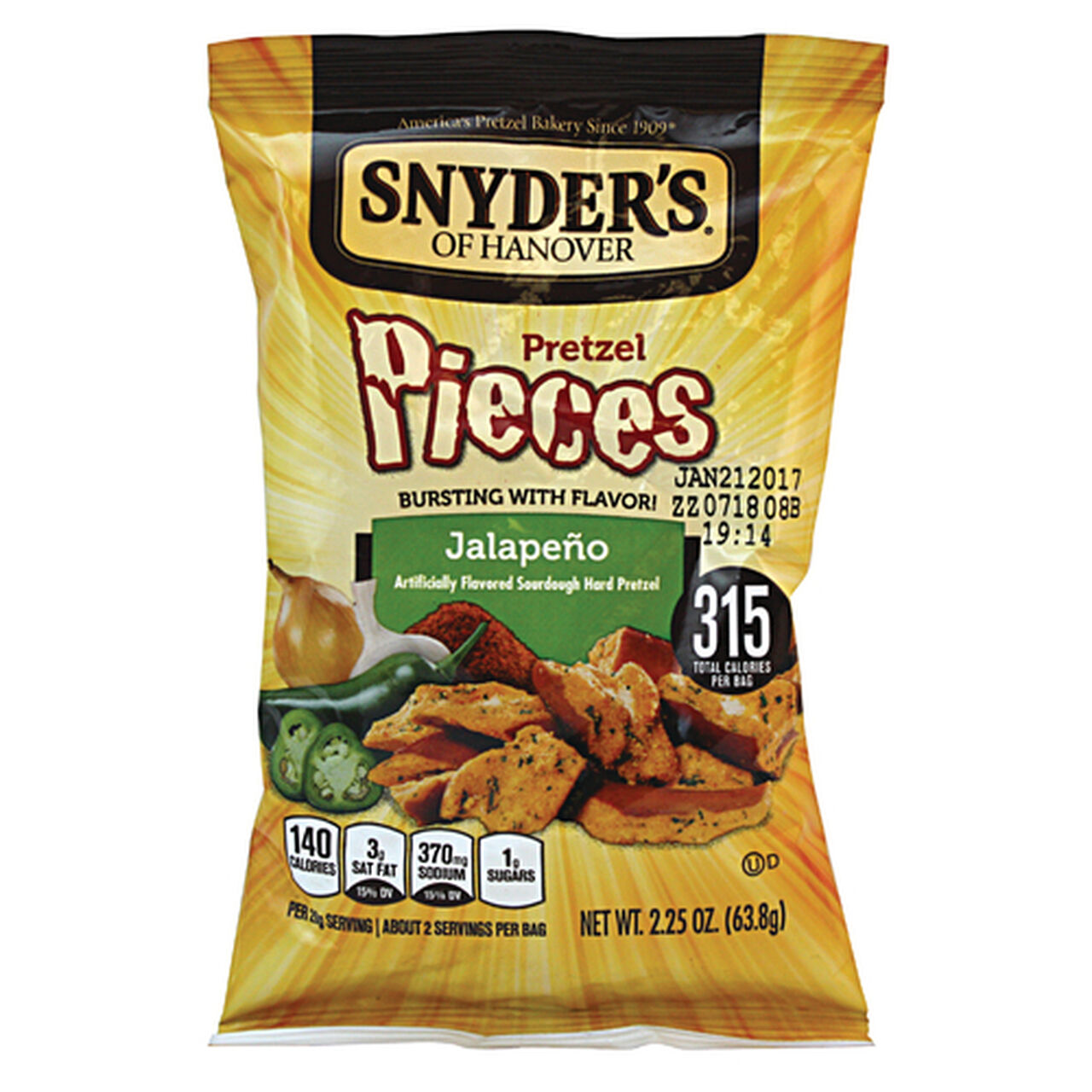 Snyder's Jalapeño Pretzel Pieces 2.25 oz image number 0
