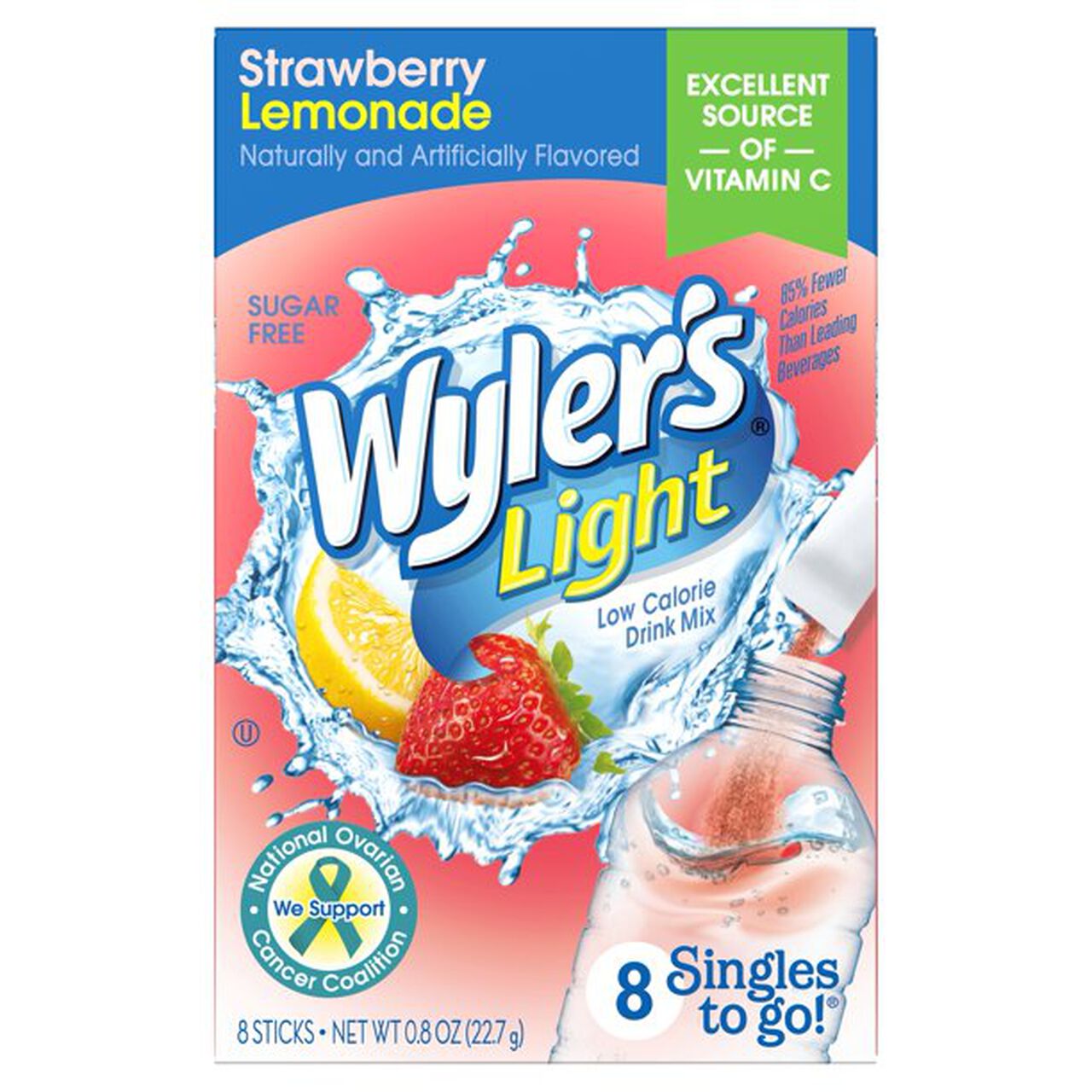 Wyler's Light Sugar Free Strawberry Lemonade 3.13 oz image number 0